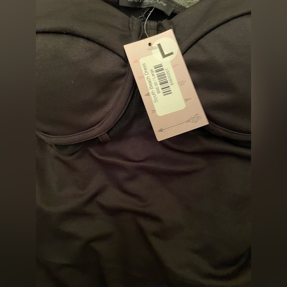 Symphony Broken Arrow South Beach Black Mesh Corset Dress NWT! Size Large - Picture 13 of 13